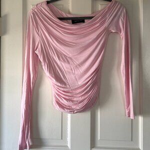 White Fox Pink off the shoulder long sleeve